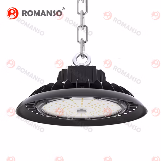 CE RoHS Plug Motion Sensor High Bay Light 200W LED UFO Highbay 5 Yrs Warranty Die Cast Aluminum Housing Small Size Save Freight